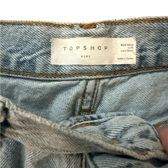 Topshop Light Wash Straight High Waisted jeans size 26 - Picture 3 of 7